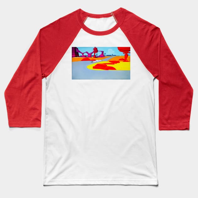 Highway runnery Baseball T-Shirt by Wizard of Auth